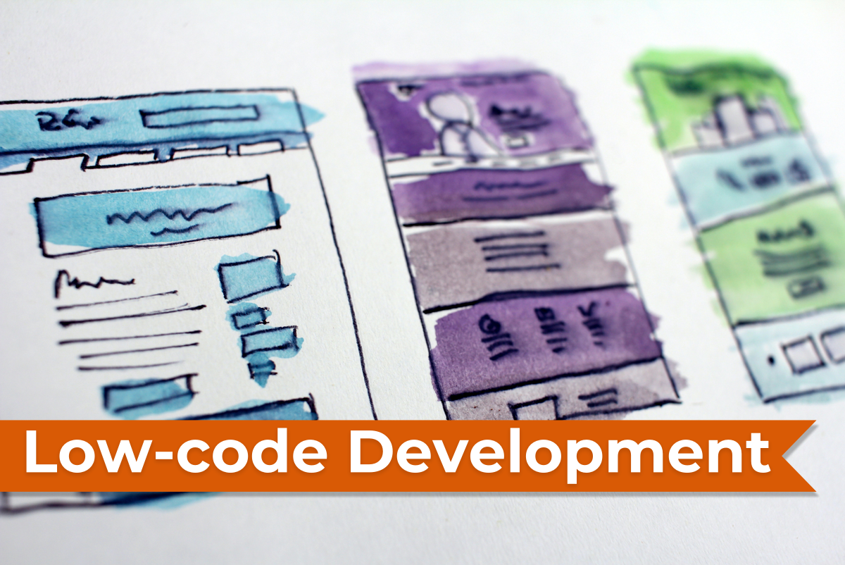 A sketch in watercolour describing a number of screenshots.